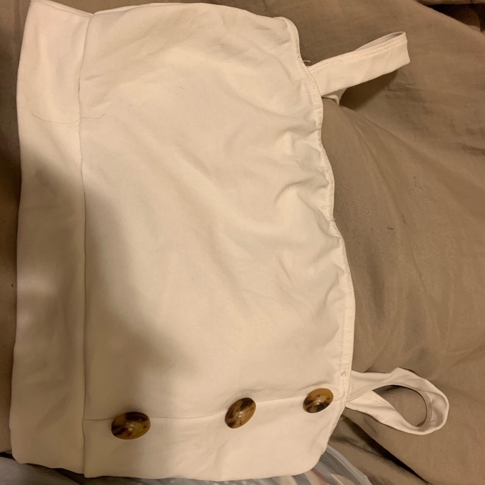 White Crop Top PLT